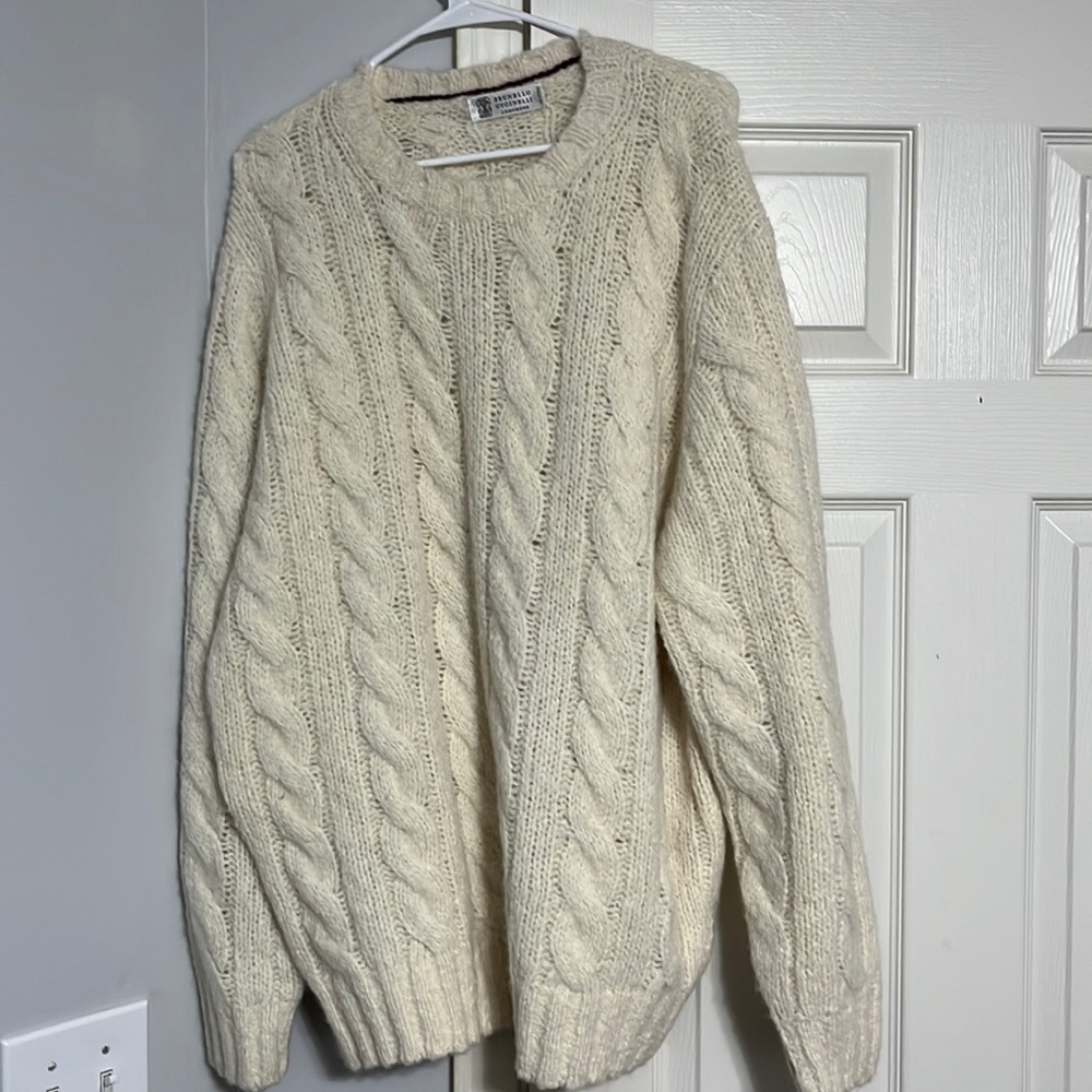 Brunello Cucinelli Authentic Cashmere Cable Knit Sweater